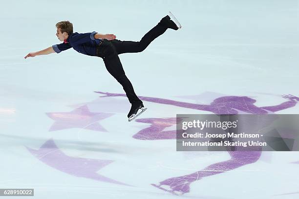 Alexei Krasnozhon of United States competes during Junior Men's Free Skating on day three of the ISU Junior and Senior Grand Prix of Figure Skating...