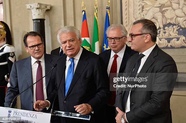 Lucio Barani, Francesco Saverio Barani, Denis Verdini, Enrico Zanetti of the centre-right party &quot;ALA - Scelta Civica per la Costituente Liberale...