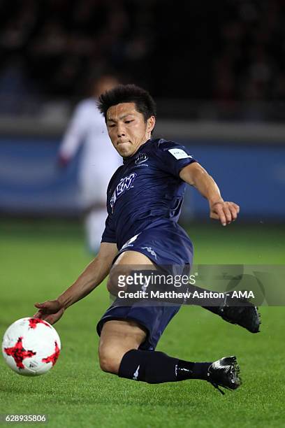 Takuya Iwata of Auckland City FC during the FIFA Club World Cup ahead of the FIFA Club World Cup Play-off for Quarter Final match between Kashima...