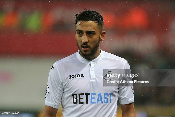 Neil Taylor of Swansea City in action during the Premier League match between Swansea City and Sunderland at The Liberty Stadium on December 10, 2016...