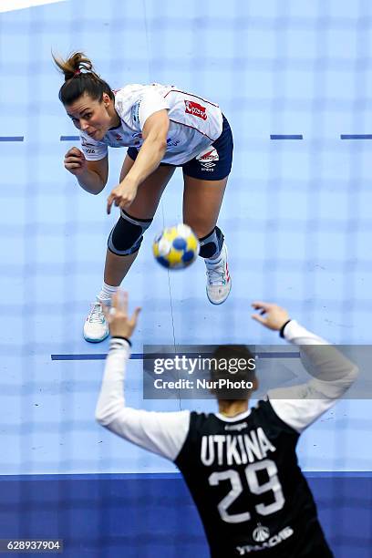 Nora Mork of Norway during the Women's EHF 2016 Euro 2016 game between national teams of Norway and Russia at Helsingborg Arena, Helsingborg, Sweden,...