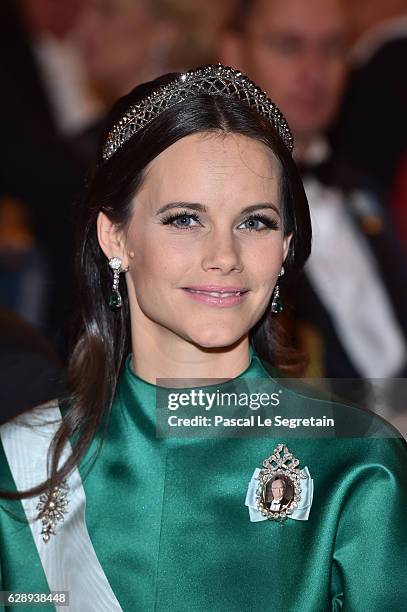 Princess Sofia of Sweden attends the Nobel Prize Banquet 2015 at City Hall on December 10, 2016 in Stockholm, Sweden.