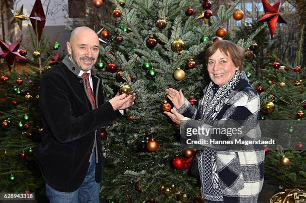 Christian Neureuther and his wife Rosi Mittermaier during the 21th BMW advent charity concert at Jesuitenkirche St. Michael on December 10, 2016 in...