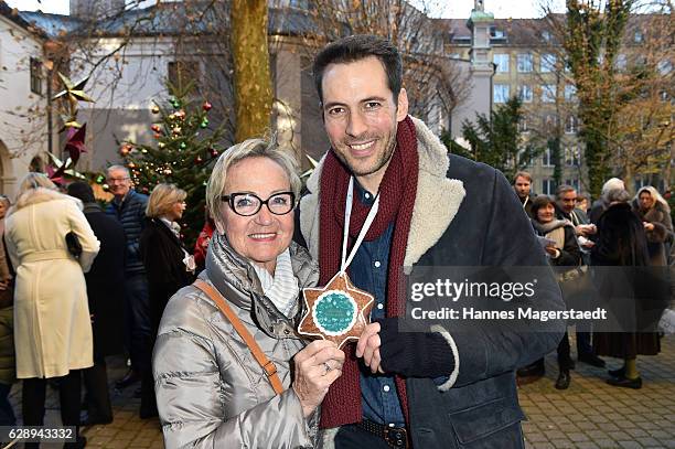 Alexander Mazza and his mother Renate Mazza during the 21th BMW advent charity concert at Jesuitenkirche St. Michael on December 10, 2016 in Munich,...