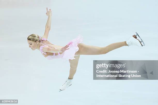 Maria Sotskova of Russia competes during Senior Ladies Free Skating on day three of the ISU Junior and Senior Grand Prix of Figure Skating Final at...