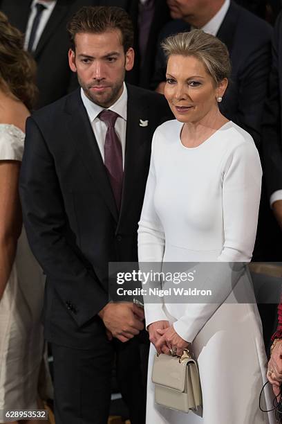 Martin Santos Rodriguez of Colombia, Maria Clemencia Rodriguez of Colombia attend the Nobel Peace Prize ceremony to honour this year's Nobel Peace...