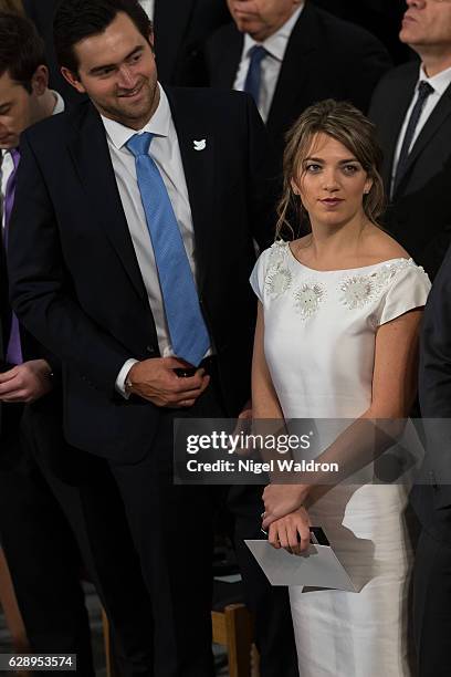 Sebastian Pinzon of Colombia, Maria Antonia Santos Rodriguez of Colombia attend the Nobel Peace Prize ceremony to honour this year's Nobel Peace...