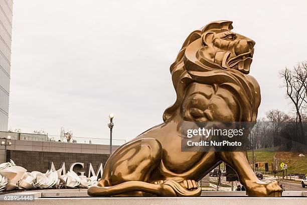 The MGM Lion statue, outside of MGM National Harbor, in Washington, D.C. On Thursday, December 8, 2016