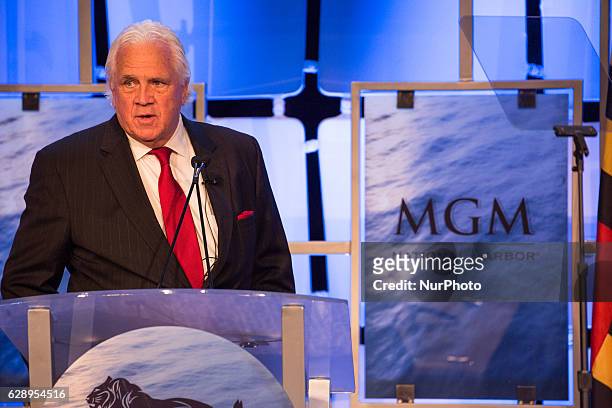 President of Senate, speaks at a press conference, at MGM National Harbor, in Washington, D.C. On Thursday, December 8, 2016
