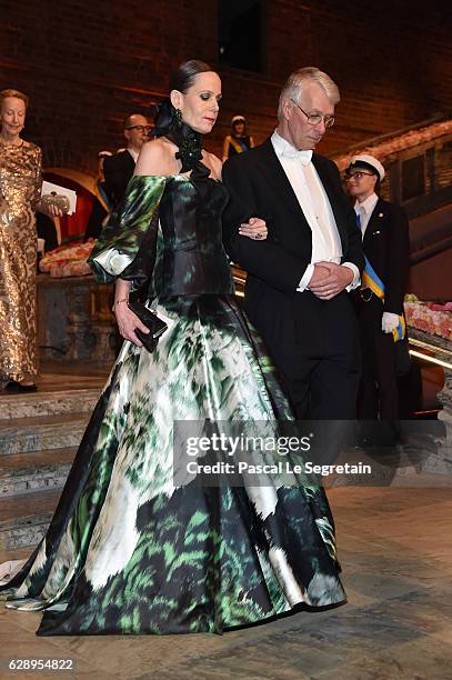 Guests attend the Nobel Prize Banquet 2015 at City Hall on December 10, 2016 in Stockholm, Sweden.