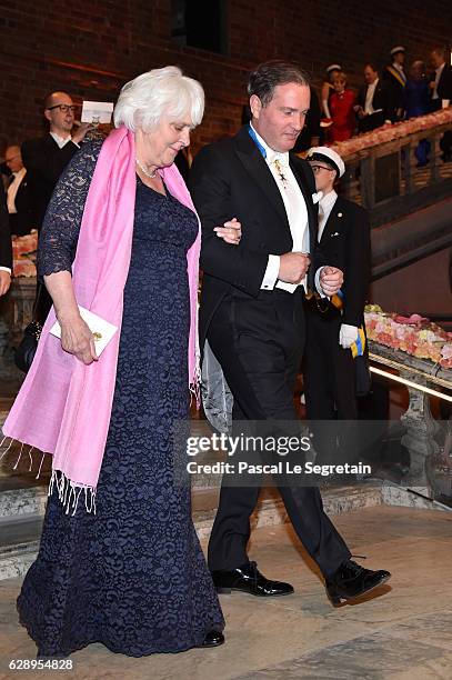 Guests attend the Nobel Prize Banquet 2015 at City Hall on December 10, 2016 in Stockholm, Sweden.