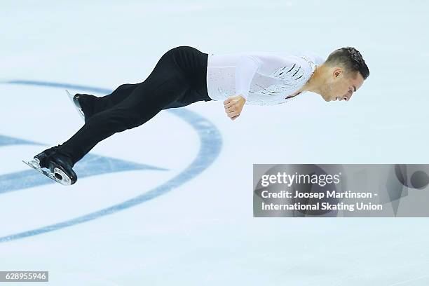 Adam Rippon of United States competes during Senior Men's Free Skating on day three of the ISU Junior and Senior Grand Prix of Figure Skating Final...