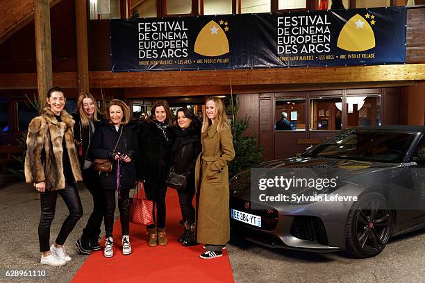 Sisley team arrives for opening ceremony of "Les Arcs European Film Festival" on December 10, 2016 in Les Arcs, France.