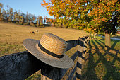 Amish Straw Hat in Pennsylvania Fall