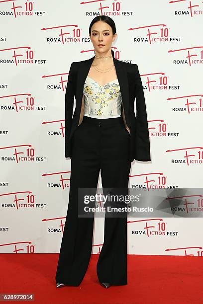 Marta Gastini attends the 'Il confine' red carpet during the Roma Fiction Fest 2016 at The Space Moderno on December 10, 2016 in Rome, Italy.