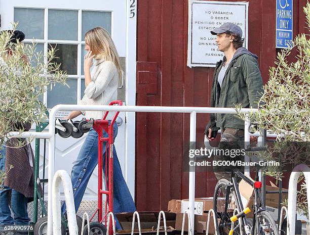 Gwyneth Paltrow and Brad Falchuk are seen on December 10, 2016 in Los Angeles, California.