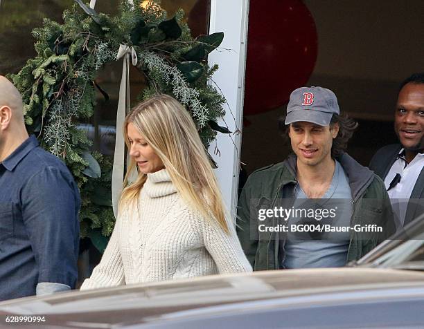 Gwyneth Paltrow and Brad Falchuk are seen on December 10, 2016 in Los Angeles, California.