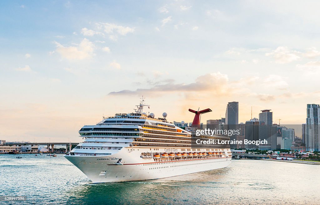 Cruise Ship Downtown Port of Miami Florida Travel Destinations USA