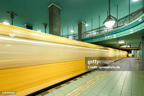berlin metro station lindauer allee - berlin train stock pictures, royalty-free photos & images