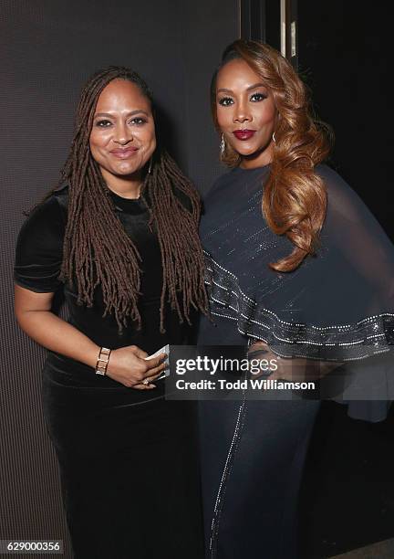 Presenter and nominee Ava DuVernay and host Vivica A. Fox attend the 32nd Annual IDA Documentary Awards at Paramount Studios on December 9, 2016 in...
