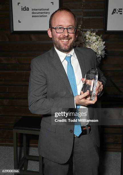 Best Editing award recipient Nels Bangerter attends the 32nd Annual IDA Documentary Awards at Paramount Studios on December 9, 2016 in Hollywood,...