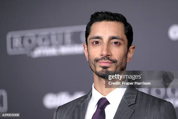 Actor Riz Ahmed attends the premiere of Walt Disney Pictures and Lucasfilm's "Rogue One: A Star Wars Story" at the Pantages Theatre on December 10,...