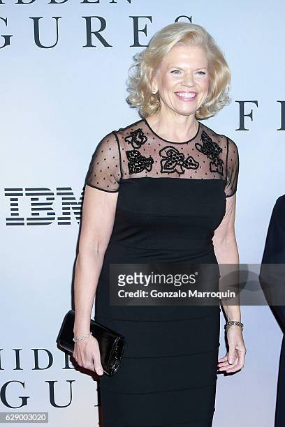 Ginni Rometty at the "Hidden Figures" New York Special Screening at SVA Theater on December 10, 2016 in New York City.