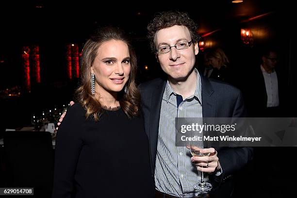 Actress Natalie Portman and composer Nicholas Britell attend the L.A. Dance Annual Gala at The Theatre at Ace Hotel on December 10, 2016 in Los...