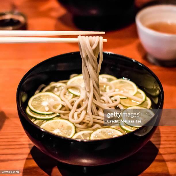 sudachi soba - soba stock pictures, royalty-free photos & images