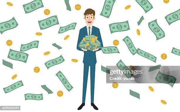 stockillustraties, clipart, cartoons en iconen met big money - eén dollar