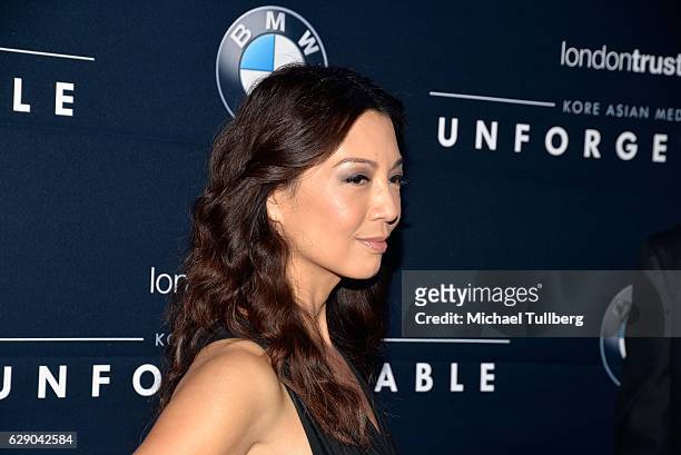 Actress Ming-Na Wen attends the 15th Annual Unforgettable Gala at The Beverly Hilton Hotel on December 10, 2016 in Beverly Hills, California.