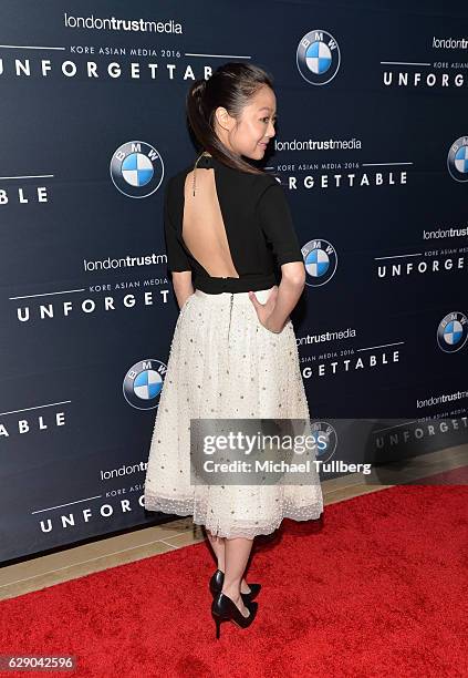 Actress Krista Marie Yu attends the 15th Annual Unforgettable Gala at The Beverly Hilton Hotel on December 10, 2016 in Beverly Hills, California.