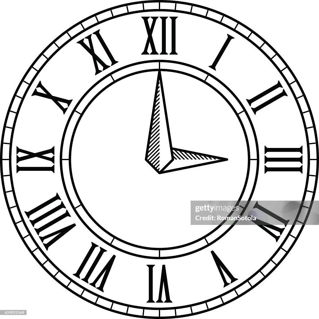 Vintage Antique Clock Face High-Res Vector Graphic - Getty Images