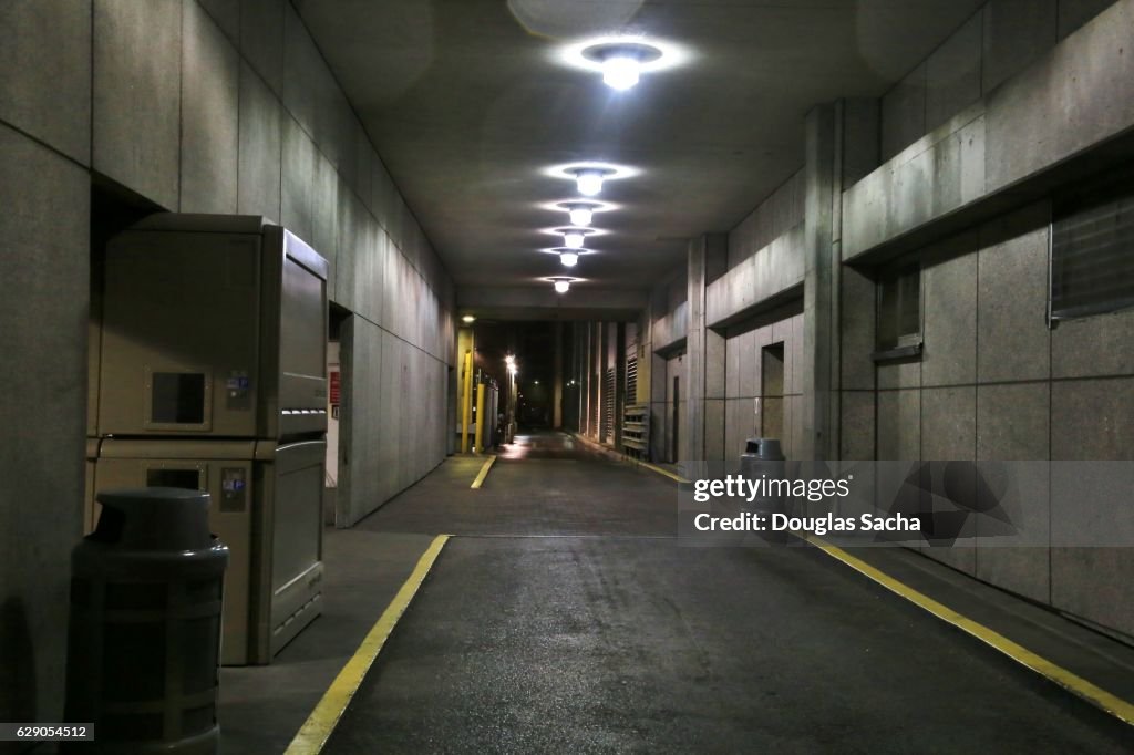 Vehicle Access Tunnel in underground parking garage
