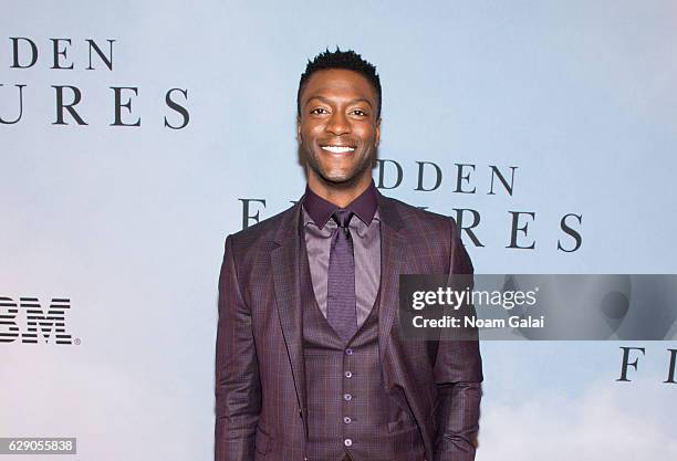 Actor Aldis Hodge attends the "Hidden Figures" New York special screening on December 10, 2016 in New York City.