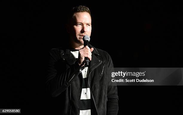 Radio personality Ted Stryker appears onstage during KROQ's Almost Acoustic Christmas at The Forum on December 10, 2016 in Inglewood, California.