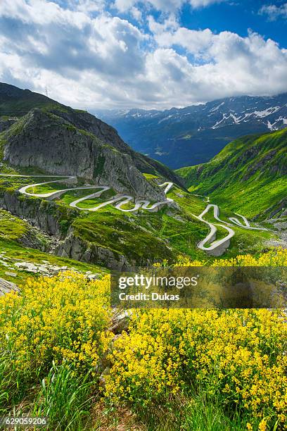 Old Gotthard mountain pass, Switzerland.