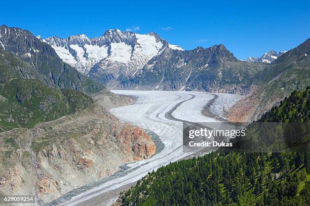 Wannenh_rner and Aletsch glacier, Valais, Switzerland.