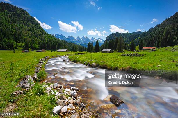 Churfirsten mountains in Toggenburg, Switzerland.