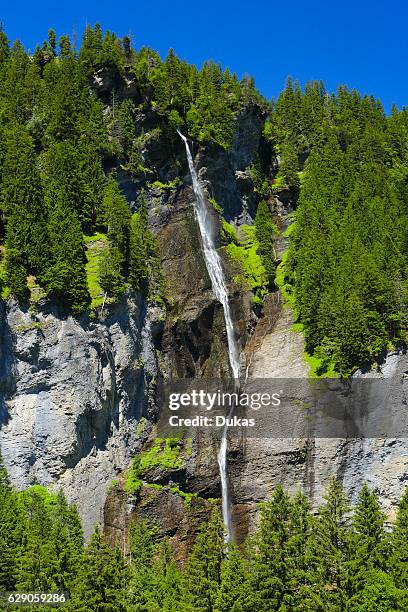 Waterfall in the Bernese Oberland, Switzerland.