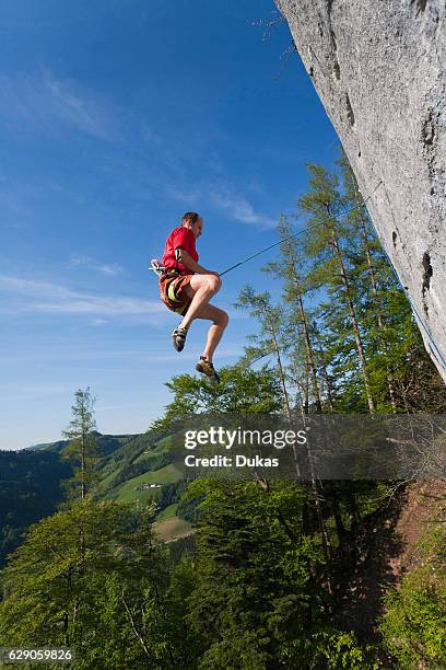 Fee climbing in Ennstal, Austria.