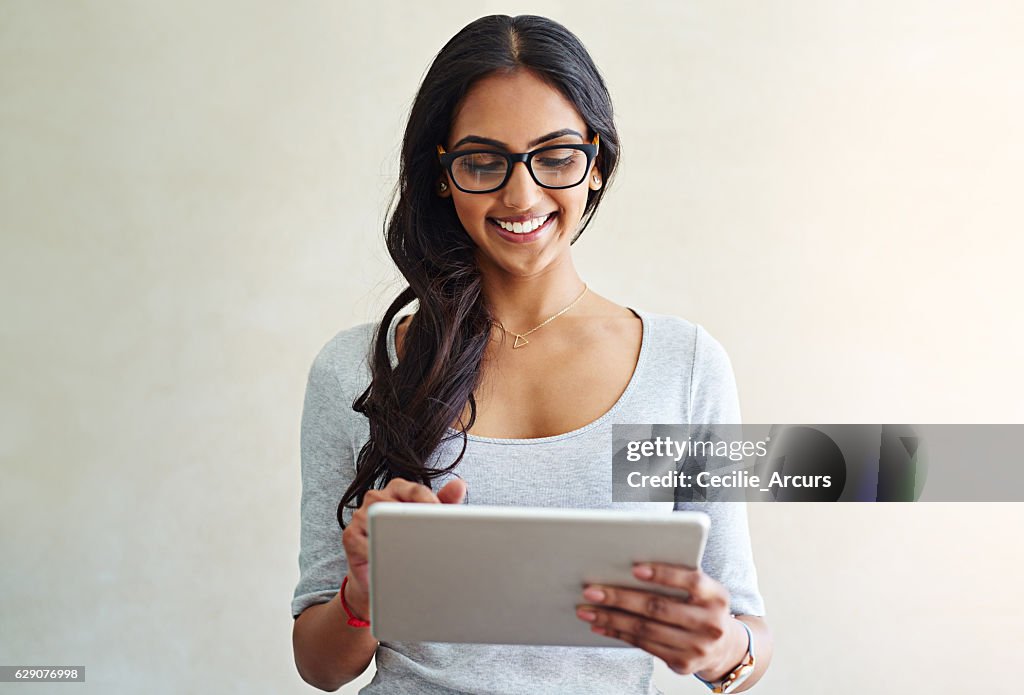 She’s got everything she could need online