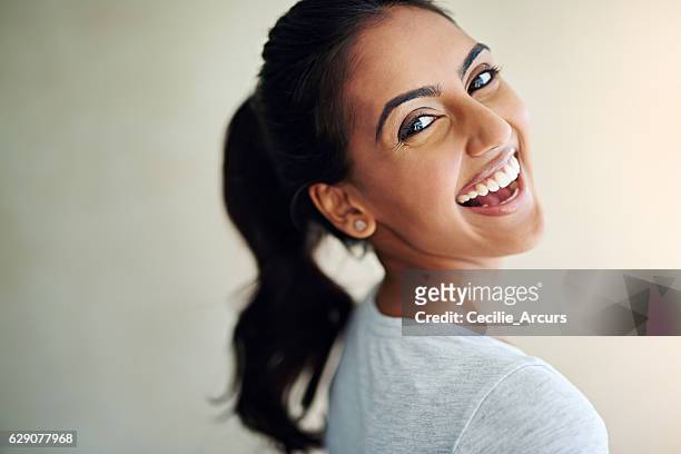 feeling fantastic and it shows - toothy smile stock pictures, royalty-free photos & images