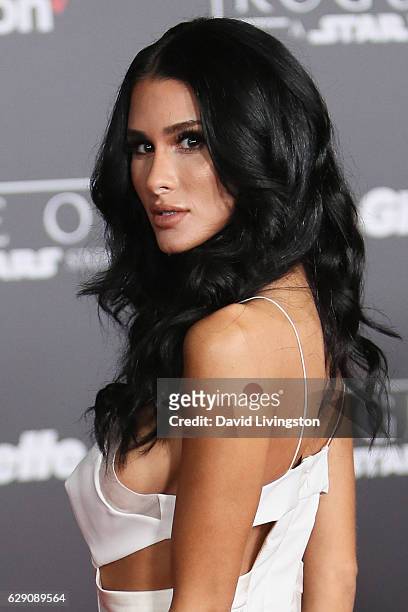 Comedian Brittany Furlan arrives at the premiere of Walt Disney Pictures and Lucasfilm's "Rogue One: A Star Wars Story" at the Pantages Theatre on...
