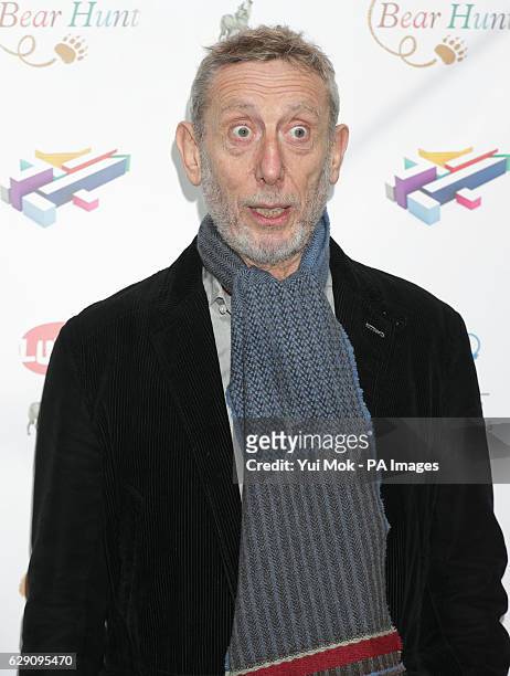 Children's author Michael Rosen attends a screening of We're Going on a Bear Hunt at the Empire Leicester Square in central London.