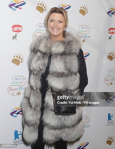 Tina Hobley attends a screening of We're Going on a Bear Hunt at the Empire Leicester Square in central London.