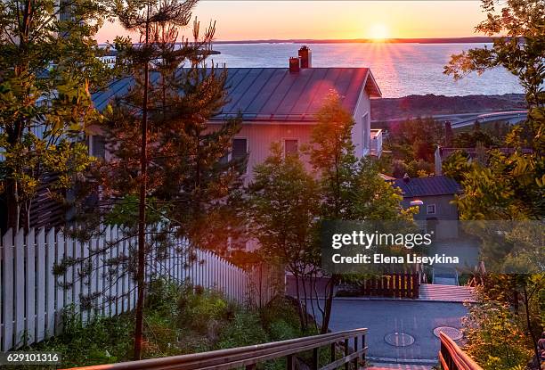 landscape of the tampere town. finland. - tampere finland - fotografias e filmes do acervo