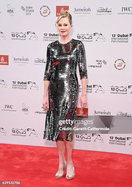 Melanie Griffith attends the "Solitaire" red carpet during day five of the 13th annual Dubai International Film Festival held at the Madinat Jumeriah...