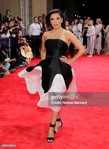 Eva Longoria attends the "Solitaire" red carpet during day five of the 13th annual Dubai International Film Festival held at the Madinat Jumeriah...