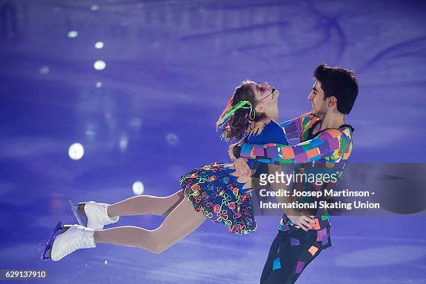 Anastasia Mishina and Vladislav Mirzoev of Russia perform during Gala Exhibition on day four of the ISU Junior and Senior Grand Prix of Figure...